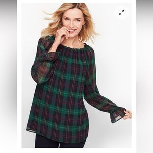 EUC TALBOTS TARTAN POPOVER size L